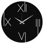 Wallity Reloj de Pared Decorativo Metal Negro 48x48 cm Grosor 1.2mm Elegancia y Arte para Hogar y Oficina